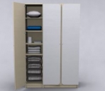 White wooden wardrobe
