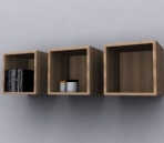 Dark wood bedside cabinet