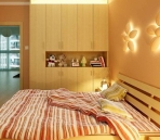 Warm colors are warm bedroom model