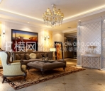 De lujo de estilo europeo, sala de diseño